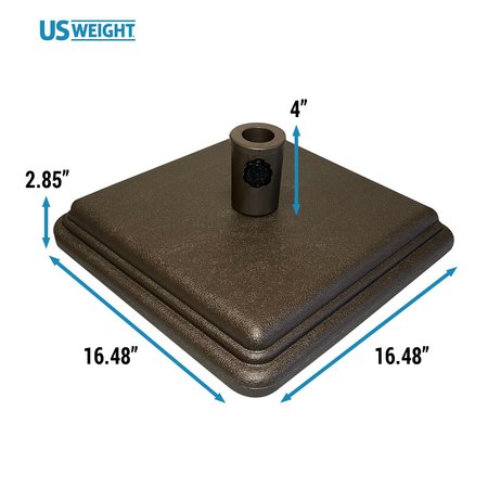 Us Weight 40 Pound Umbrella Base Designed to be Used with a Patio Table, Bronze FUB40BZ